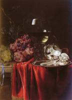Aelst, Willem van - A Still Life of Grapes, a Roemer, a Silver Ewer and a Plate